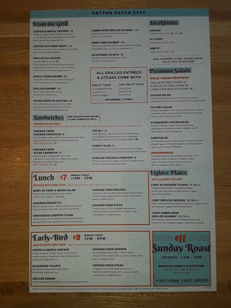 Menu_Cotton Patch Cafe_Wichita Falls, TX_image_old_1