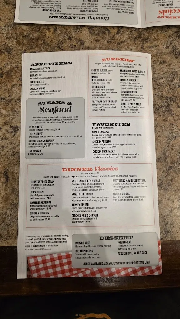 Menu_Ramblin Roads Layton_Layton, UT_image_old_2