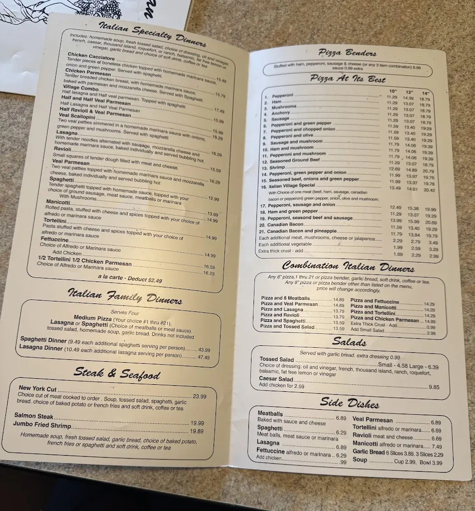 Menu_Italian Village_Murray, UT_image_old_1
