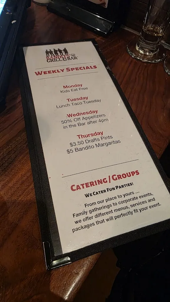 Menu_Bandits' Grill and Bar_Holladay, UT_image_old_3