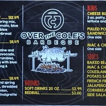 Menu_Over the Cole’s BBQ_Holladay, UT_image_old_1