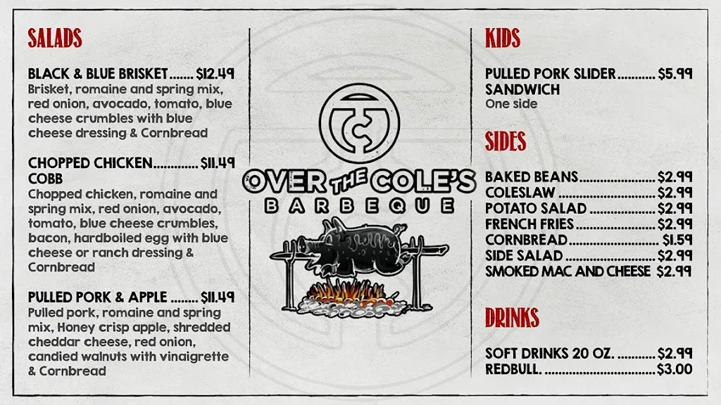 Menu_Over the Cole’s BBQ_Holladay, UT_image_old_3