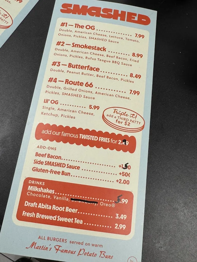 Menu_SMASHED_Meraux, LA_image_old_3