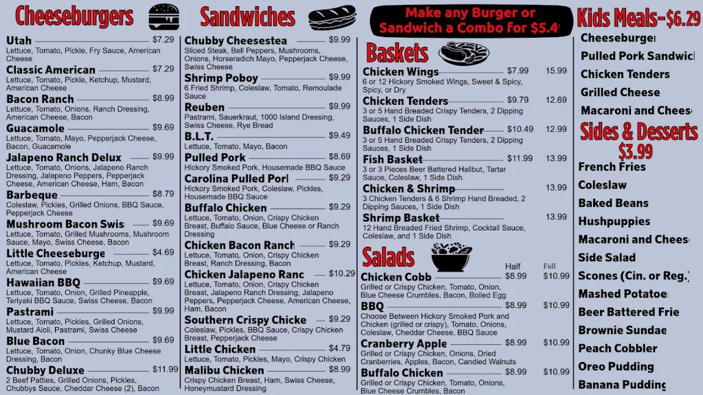 Menu_Chubby's Cafe Saratoga Springs_Saratoga Springs, UT_image_old_1