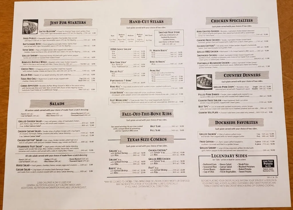 Menu_Texas Roadhouse_South Ogden, UT_image_old_3