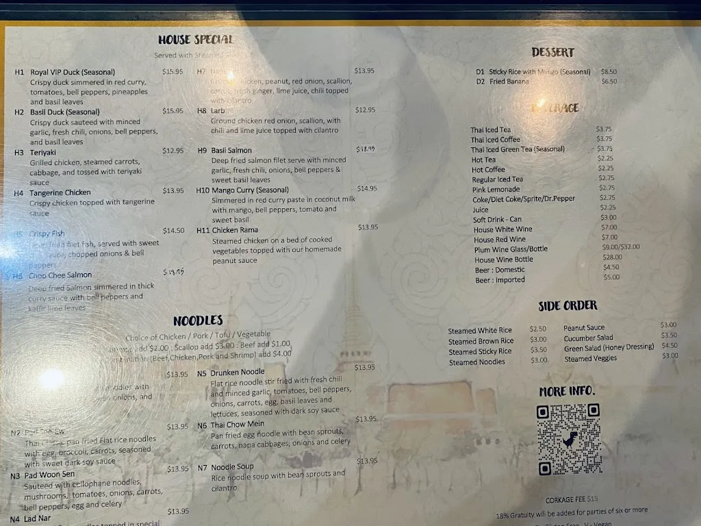 Menu_Royal Thai Cuisine_Washington, UT_image_old_2