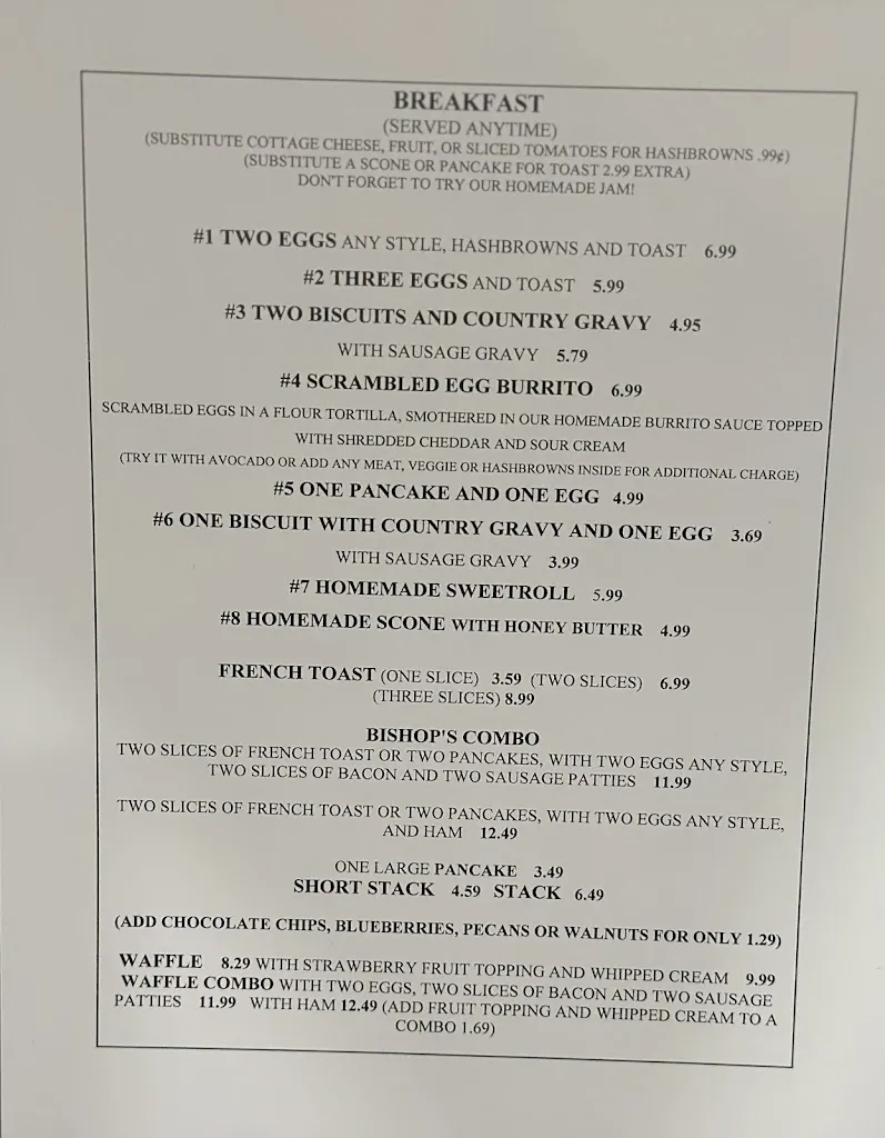 Menu_Bishop's Grill_St. George, UT_image_old_2