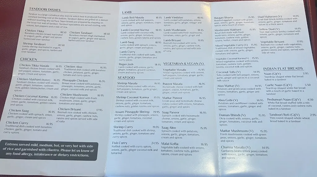 Menu_Red Fort Cuisine Of India_St. George, UT_image_old_1