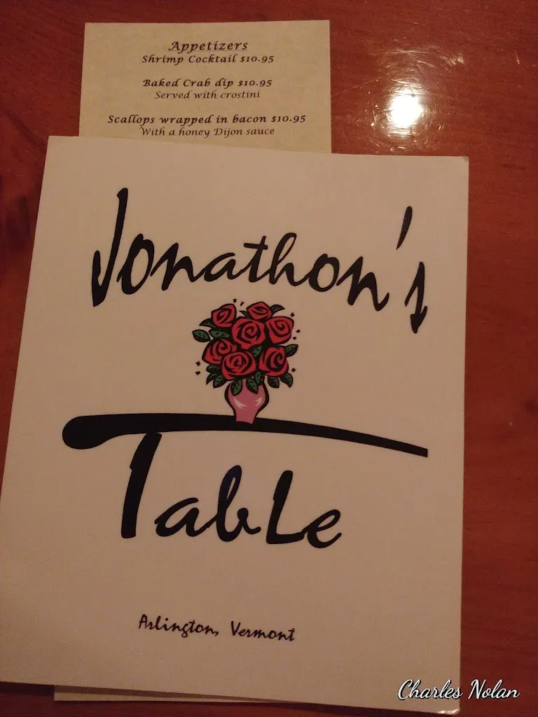 Menu_Jonathon's Table_Arlington, VT_image_old_2