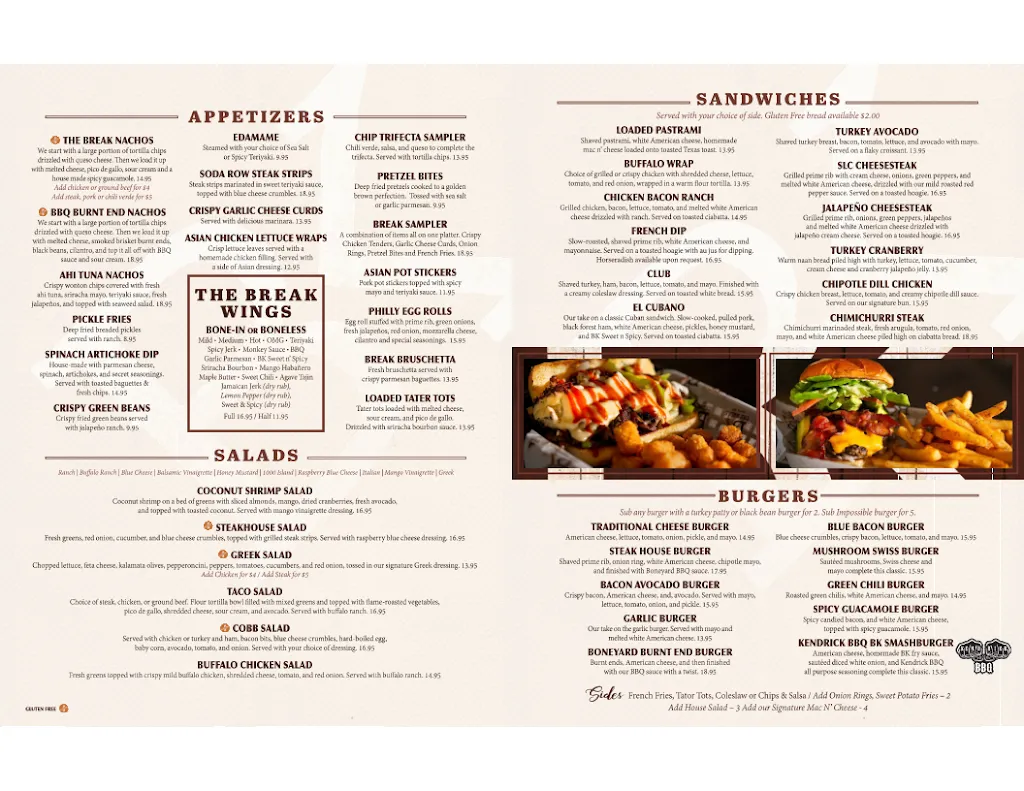 Menu_The Break Sports Grill West Valley_West Valley City, UT_image_old_1