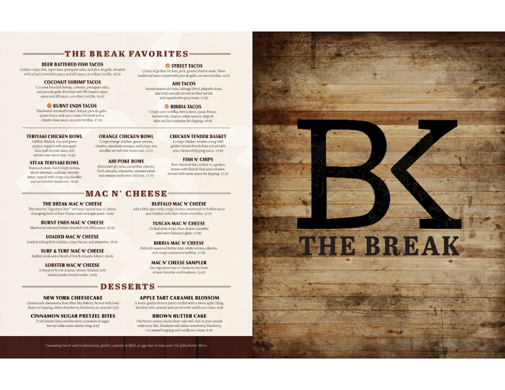 Menu_The Break Sports Grill West Valley_West Valley City, UT_image_old_2