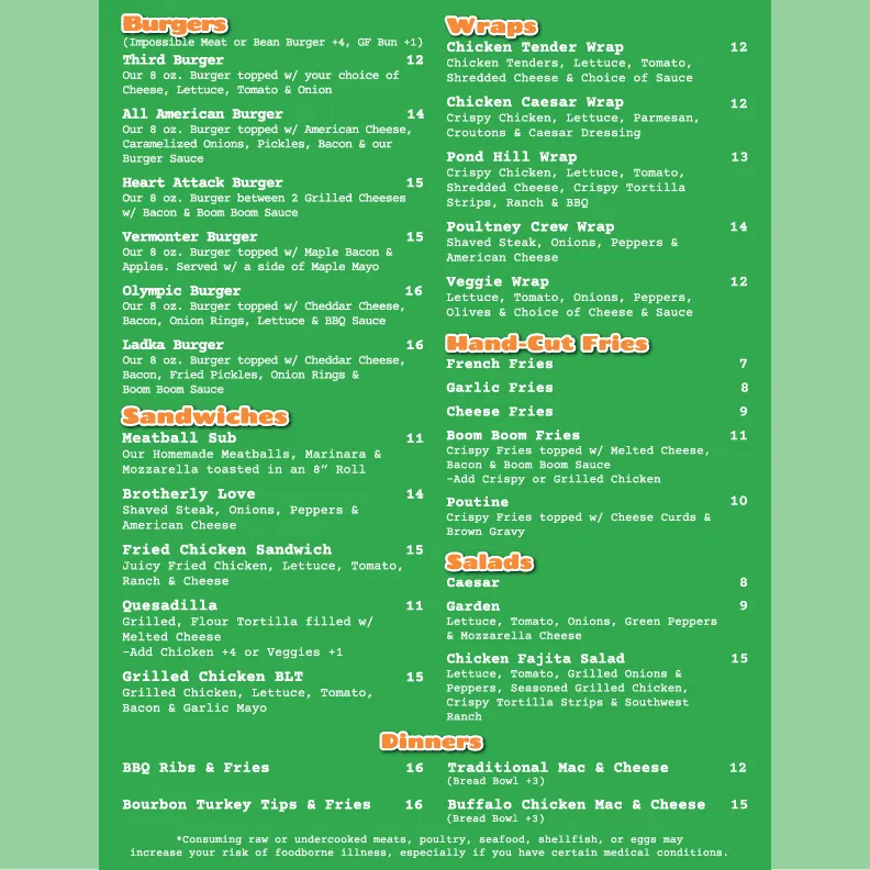 Menu_Third Place Pizzeria_Castleton, VT_image_old_1