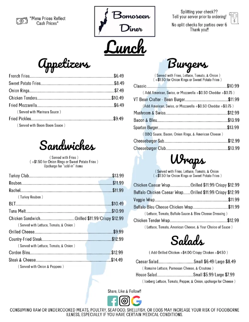 Menu_Bomoseen Diner_Bomoseen, VT_image_old_1
