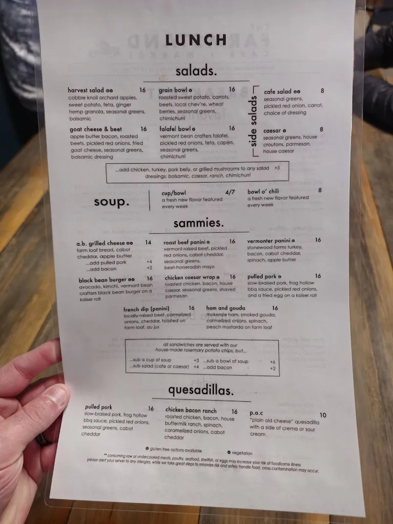 Menu_The Farmstand Cafe & Market_Castleton, VT_image_old_2