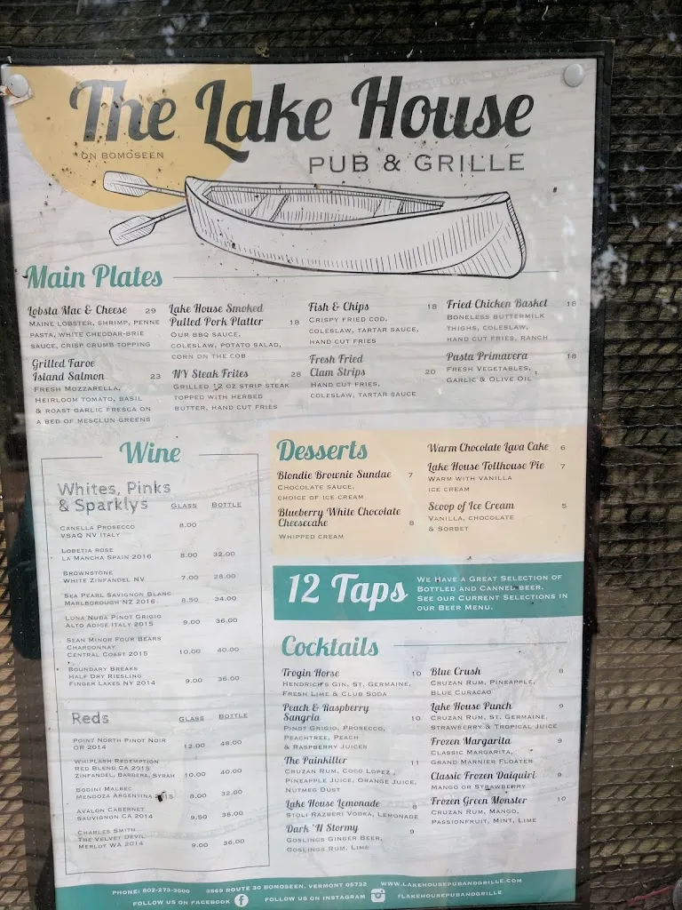 Menu_The Lake House_Bomoseen, VT_image_old_3