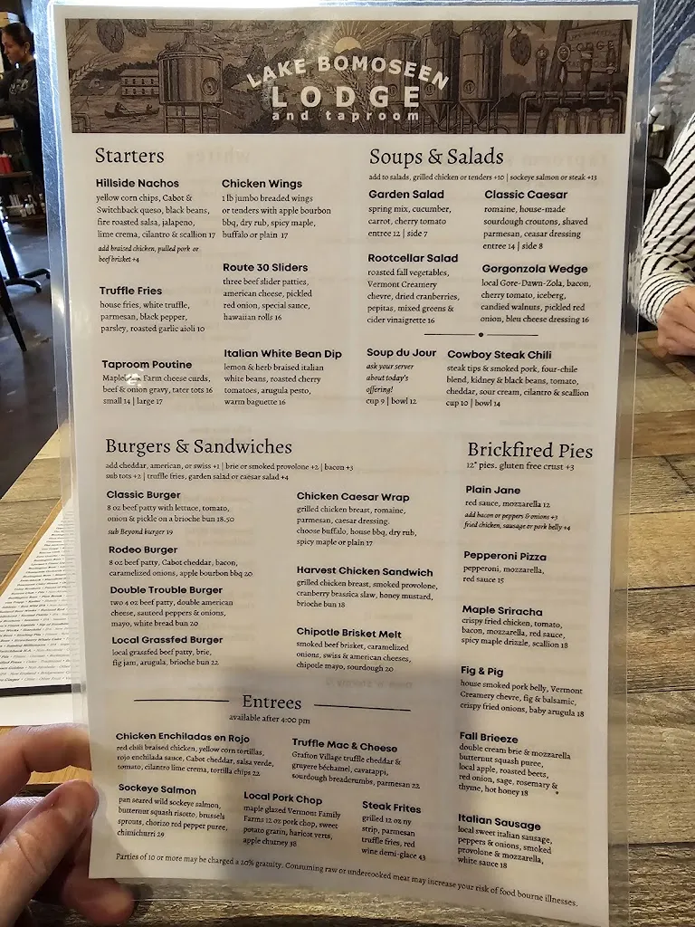 Menu_Lake Bomoseen Lodge Taproom_Bomoseen, VT_image_old_3