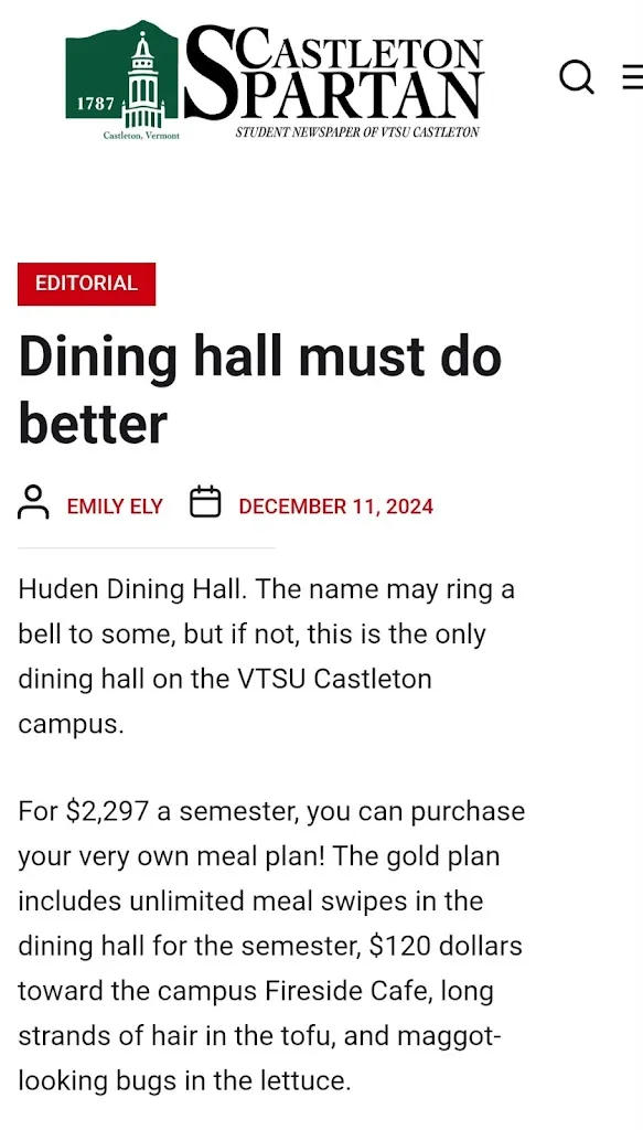 Red Rustic_Huden Dining Hall_Castleton, VT_reseña