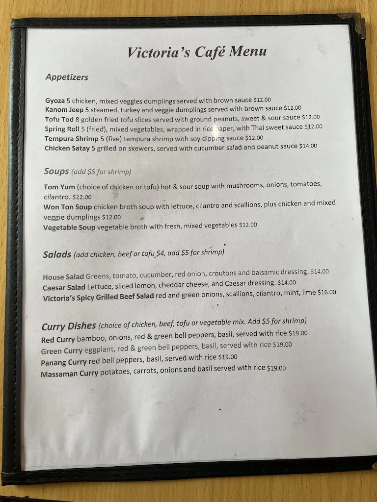 Menu_Victoria's Cafe_North Hero, VT_image_old_2