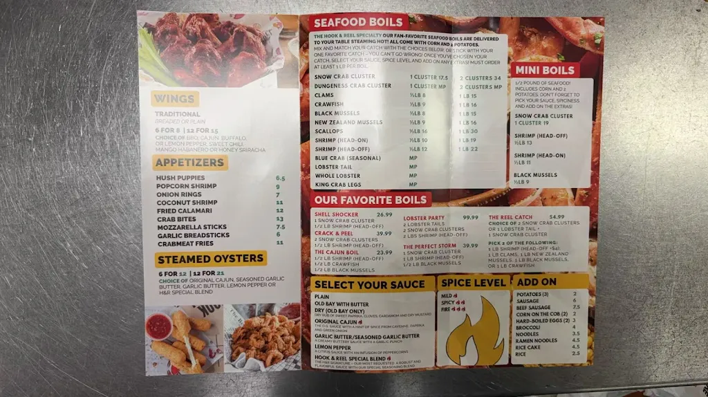 Menu_Hook & Reel Cajun Seafood & Bar_Bailey's Crossroads, VA_image_old_2