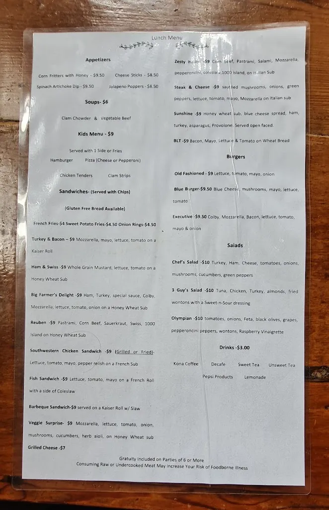 Menu_Log House 1776 Restaurant_Wytheville, VA_image_old_2