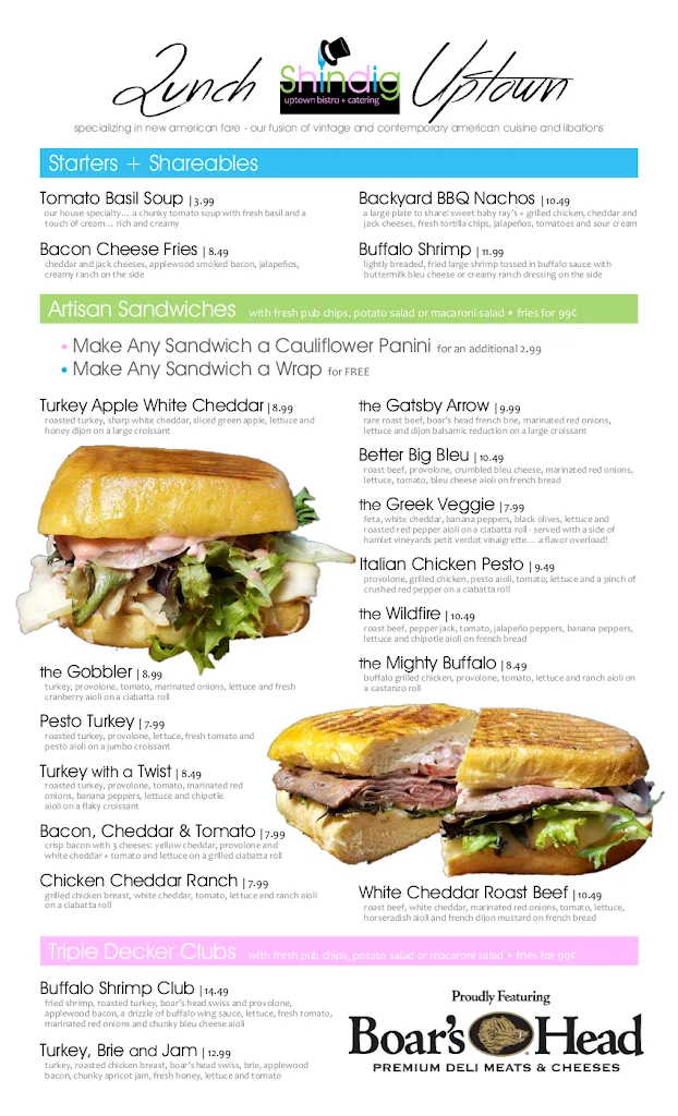 Menu_Shindig Uptown Bistro + Catering_Martinsville, VA_image_old_1