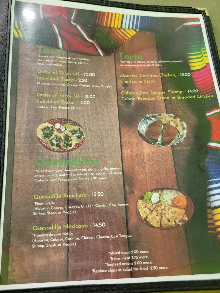 Menu_La Sabrosita_Waynesboro, VA_image_old_1