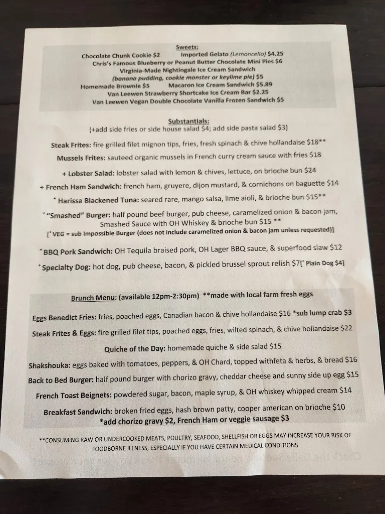 Menu_Green Ribbon_Culpeper, VA_image_old_2