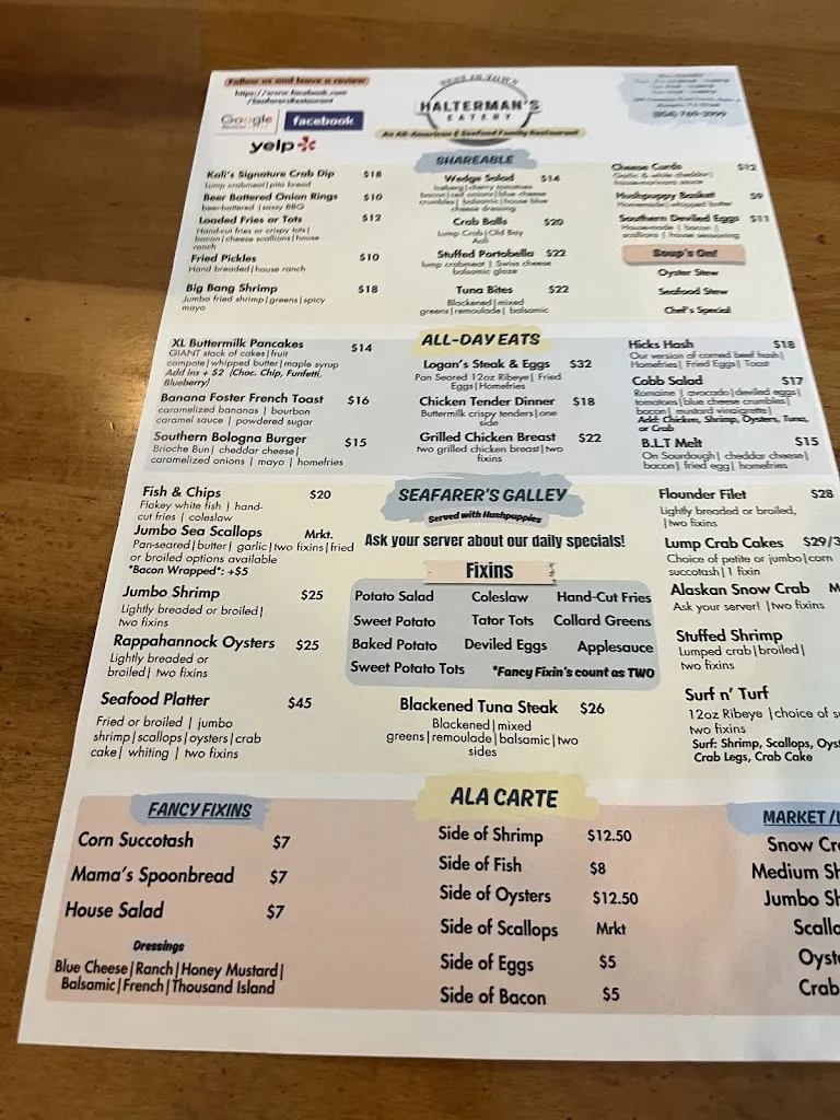 Menu_Halterman's Eatery_Manquin, VA_image_old_3