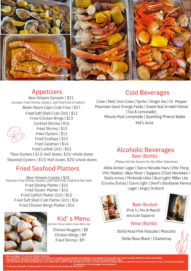 Menu_Live Crawfish & Seafood Restaurant Richmond/Henrico, VA_Richmond, VA_image_old_3