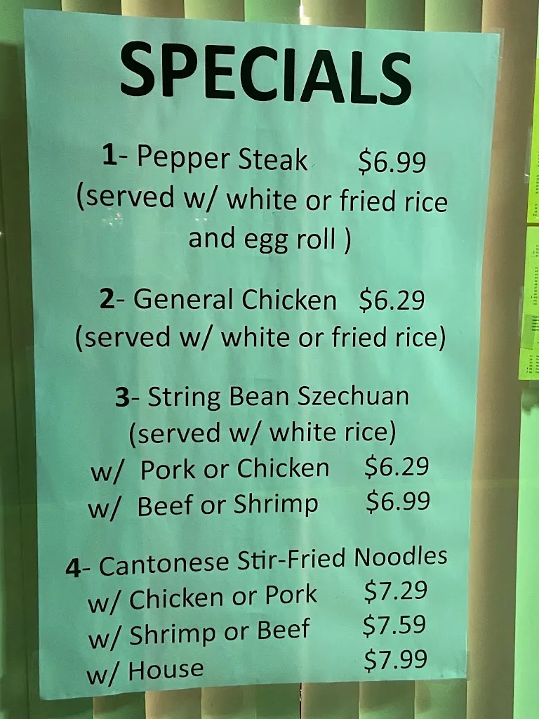 Menu_Hunan Express_Smithfield, VA_image_old_2