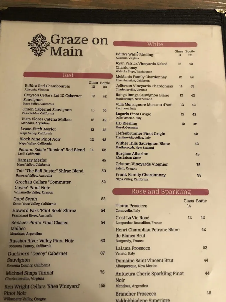 Menu_Graze on Main_Wytheville, VA_image_old_1