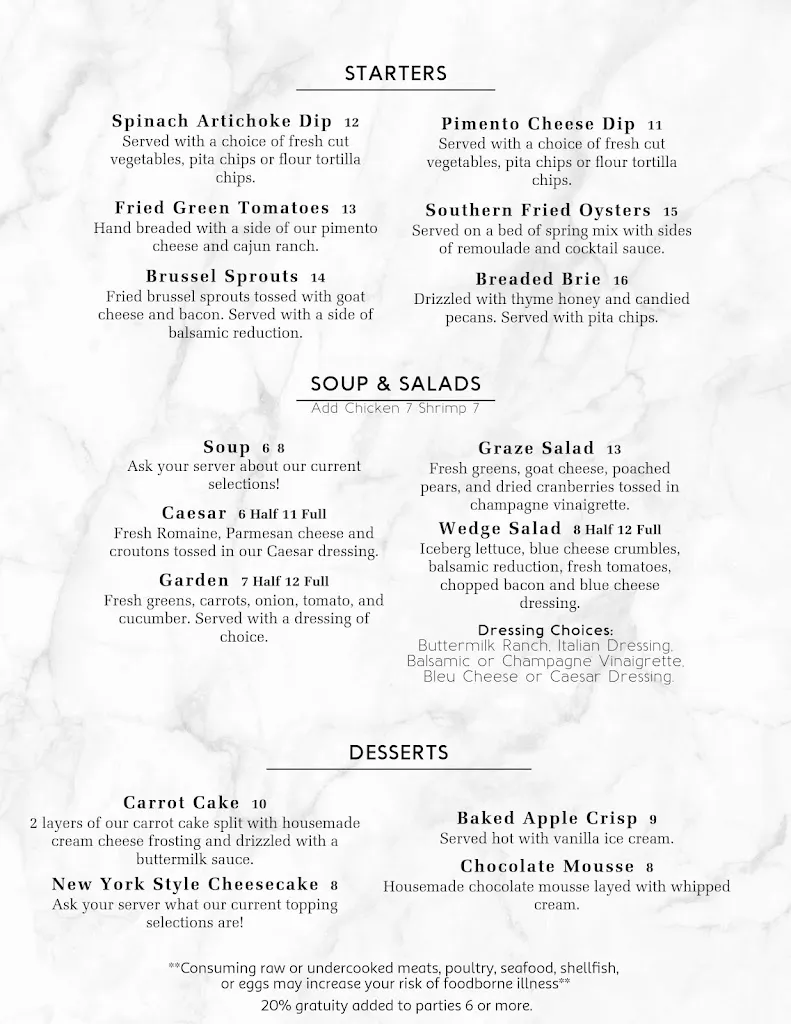 Menu_Graze on Main_Wytheville, VA_image_old_2