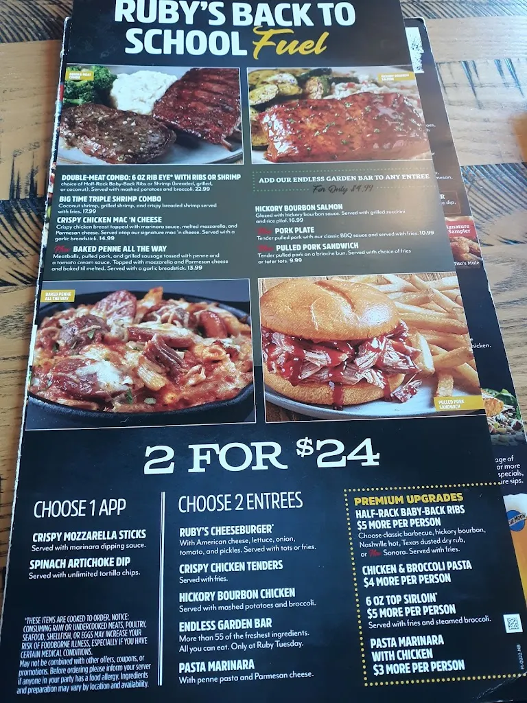 Menu_Ruby Tuesday_Wytheville, VA_image_old_1