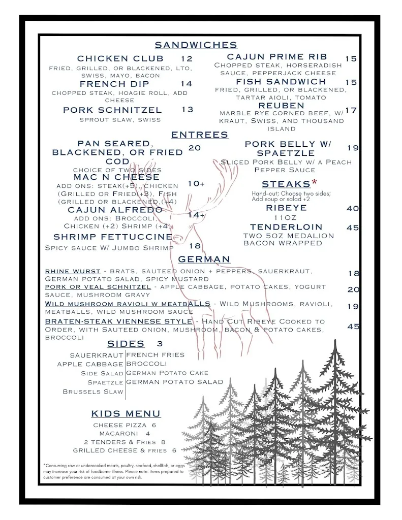 Menu_The Red Stag Restaurant & Matterhorn Lounge_Wytheville, VA_image_old_2