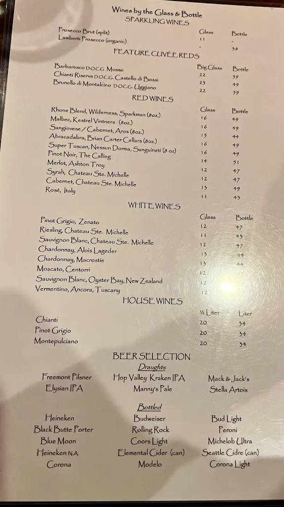 Menu_Grazie Ristorante Italiano_Bothell, WA_image_old_1