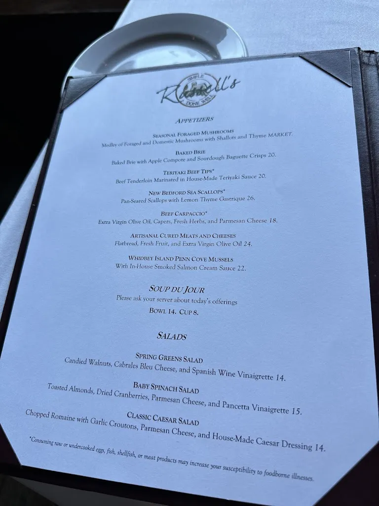 Menu_Russell's Restaurant & Loft_Bothell, WA_image_old_2