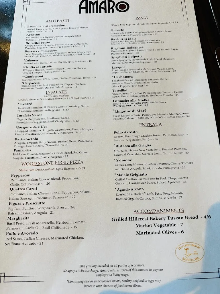 Menu_Amaro Bistro_Bothell, WA_image_old_2