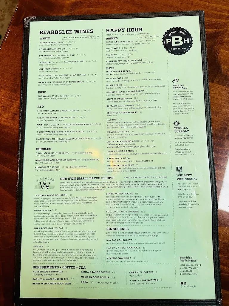 Menu_Beardslee Public House_Bothell, WA_image_old_3