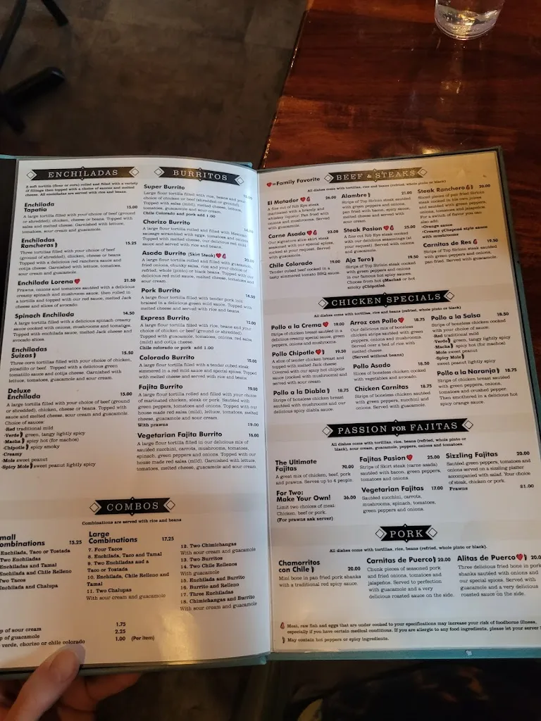 Menu_Pasion Tequila_Bothell, WA_image_old_1
