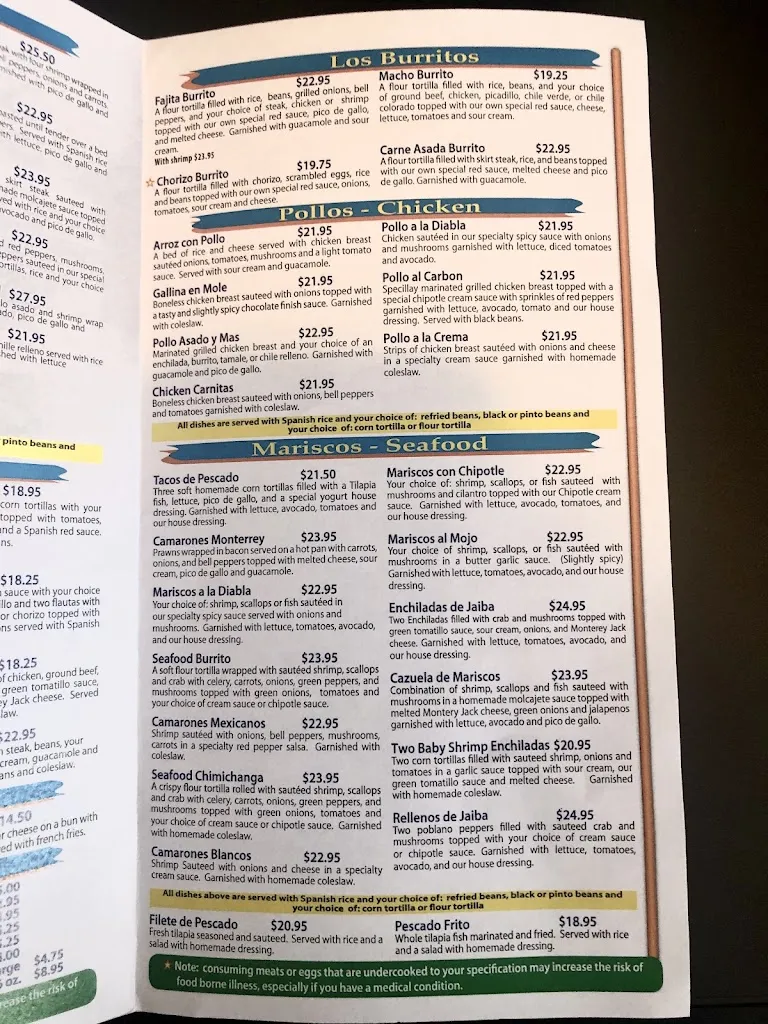 Menu_El Paraiso Mexican Grill Snohomish_Snohomish, WA_image_old_1