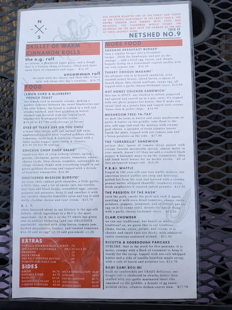 Menu_NetShed No. 9_Gig Harbor, WA_image_old_1