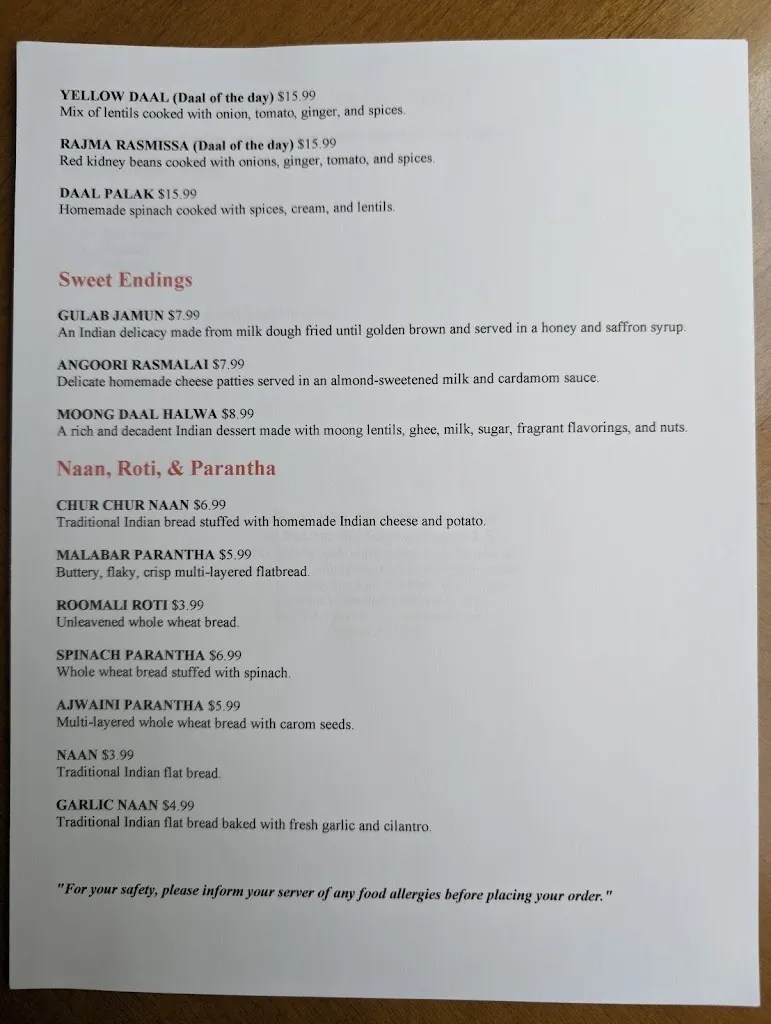 Menu_Butter Chicken Indian Kitchen_Gig Harbor, WA_image_old_1