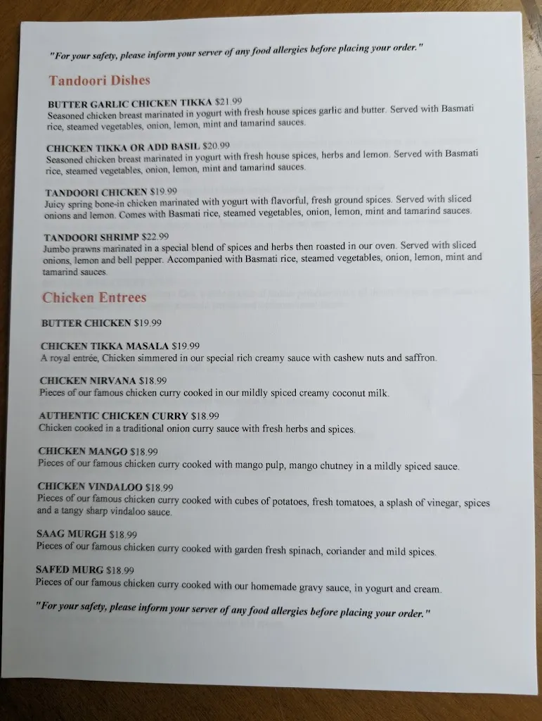 Menu_Butter Chicken Indian Kitchen_Gig Harbor, WA_image_old_2