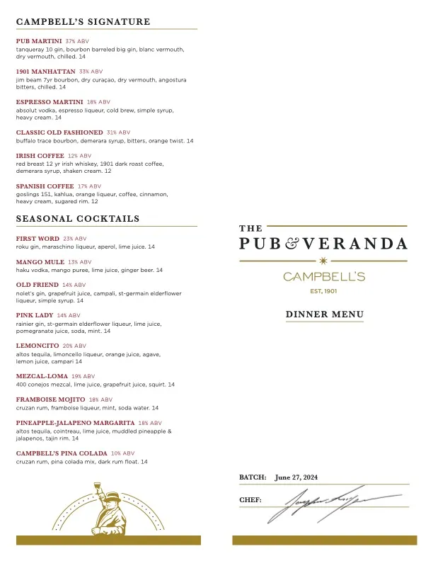Menu_Campbell's Pub & Veranda_Chelan, WA_image_old_3