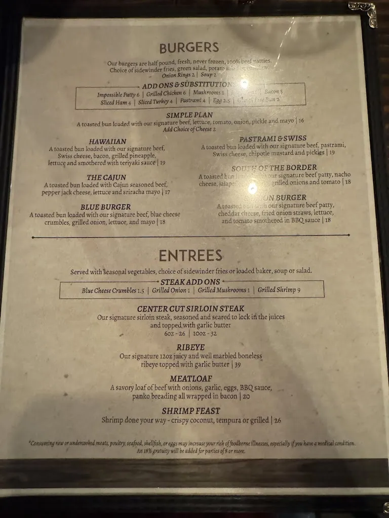 Menu_Last Stop Saloon_The Dalles, OR_image_old_2