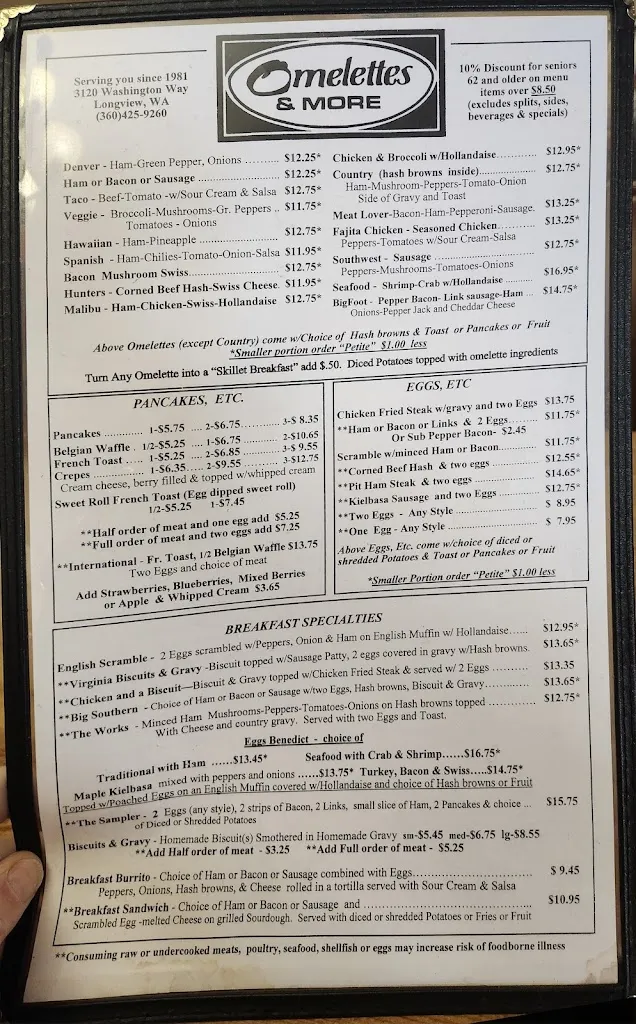 Menu_Omelettes & More_Longview, WA_image_old_2