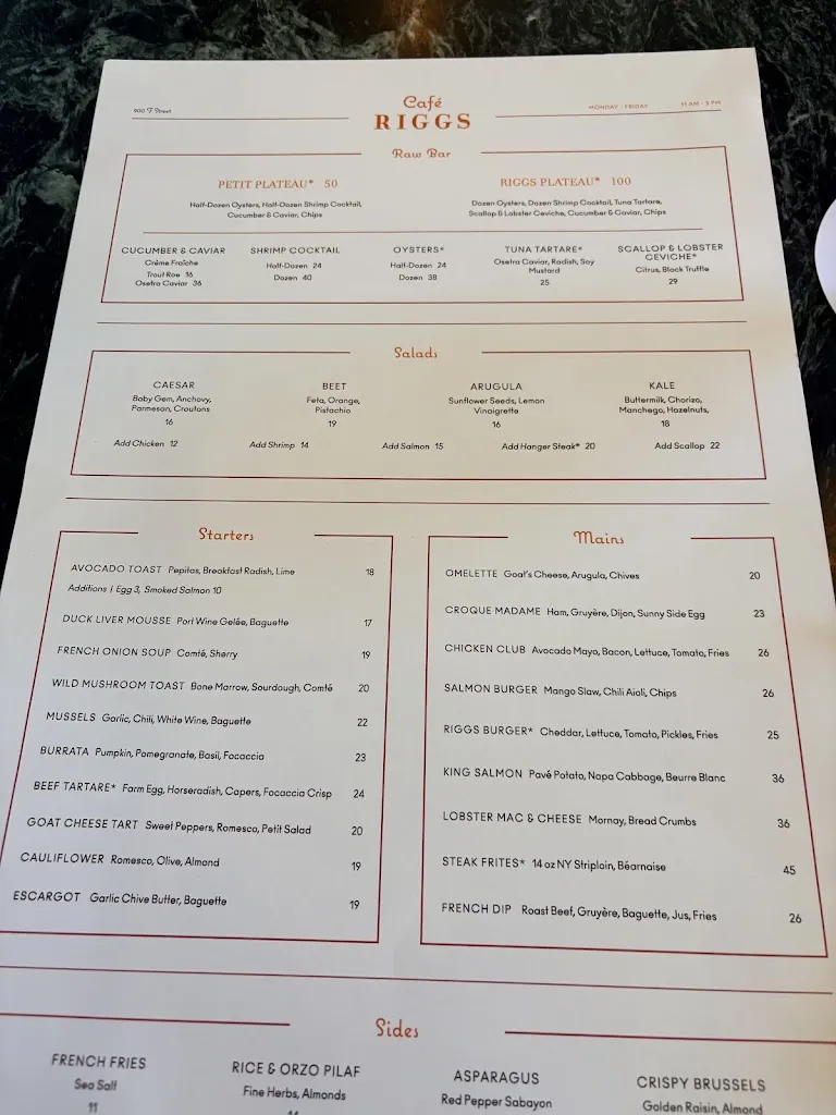 Menu_Café Riggs_Washington, DC_image_old_1
