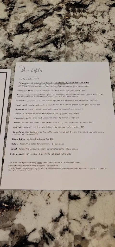 Menu_Pace Kitchen_Snohomish, WA_image_old_2
