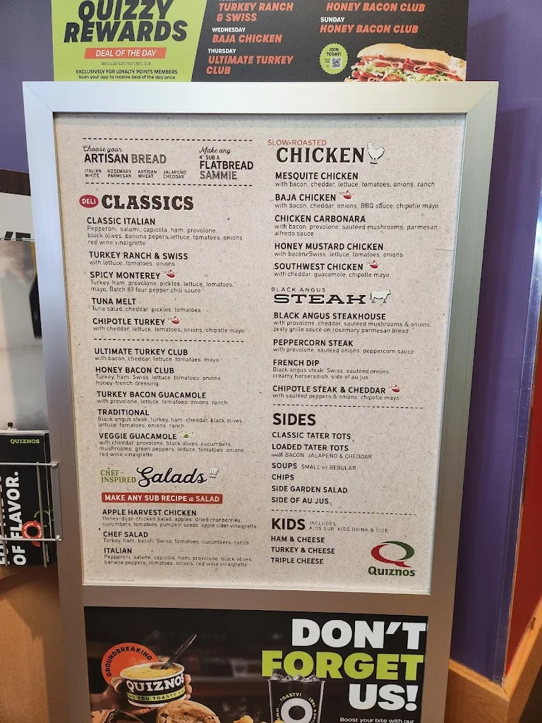 Quiznos restaurant in Centralia, WA