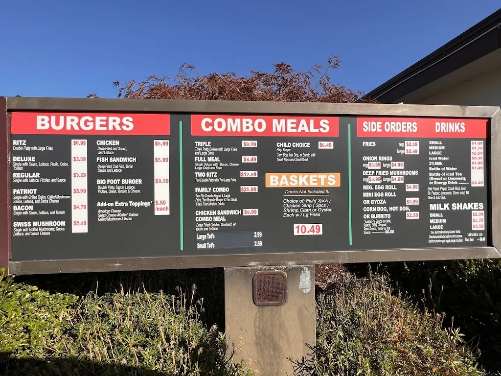 Menu_Ritz Drive-In_Shelton, WA_image_old_1